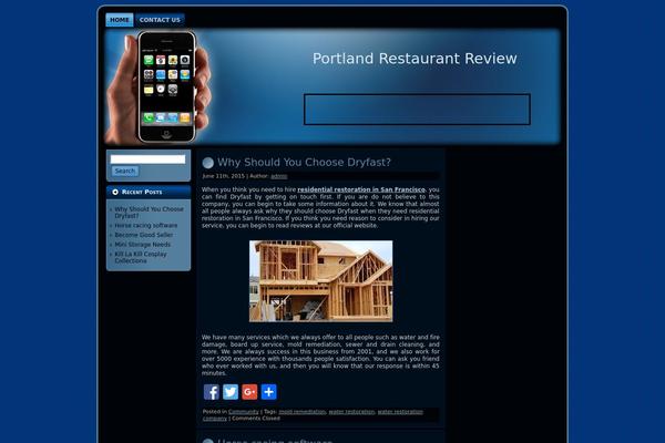 portland-restaurant-review.com site used The_blue_iphone_theme