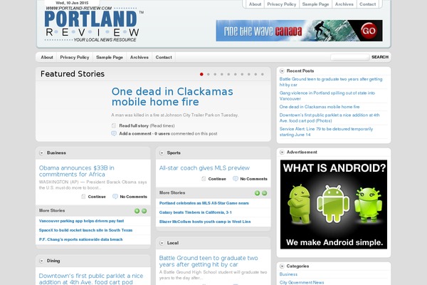 portland-review.com site used Comfy-theme-3.0.8