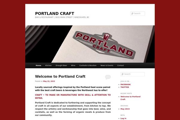 portlandcraft.com site used Twenty Eleven