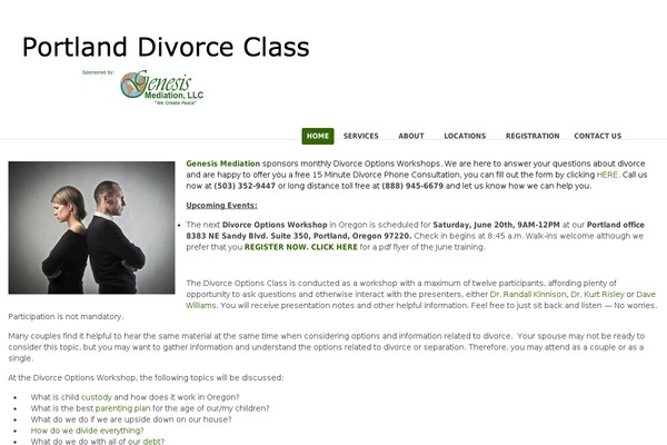 portlanddivorceclass.com site used Debut-3