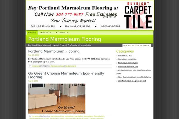 portlandmarmoleum.com site used Simple Blog Design 2