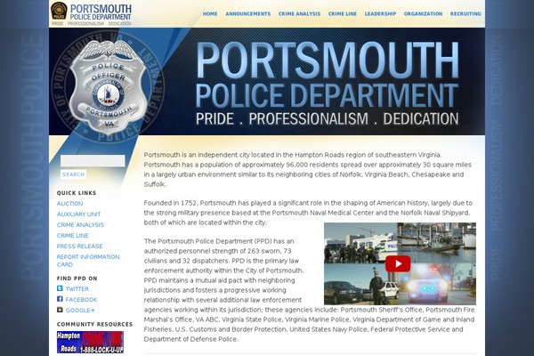 portsmouthpd.us site used Ppd
