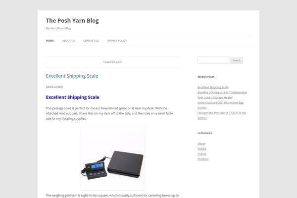 Twenty Twelve theme site design template sample