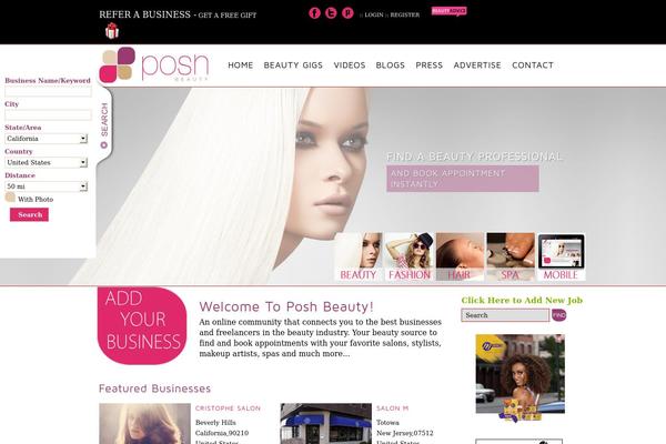 poshbeauty.com site used Poshbeauty