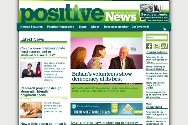positivenews.org.uk site used Elm