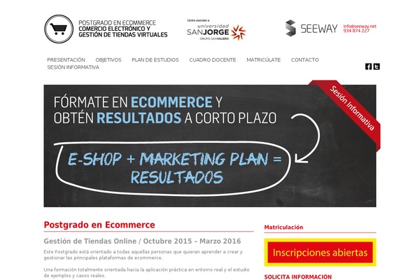 postgrado-ecommerce.com site used Micrositemotion