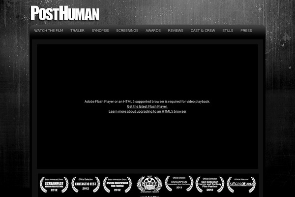 posthumanthemovie.com site used Posthumanamped