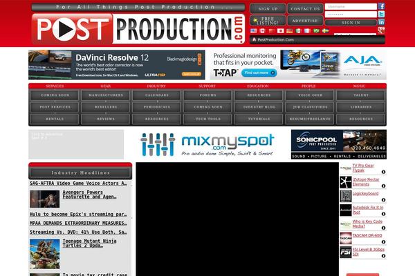 postproduction.com site used Postpro
