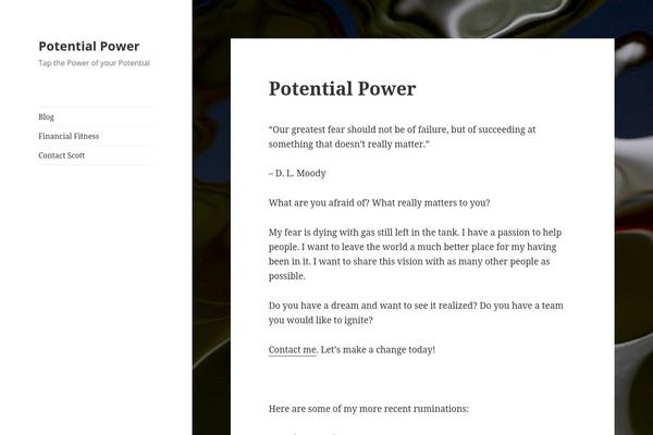 potentialpower.com site used Twenty Fifteen