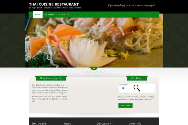 The Restaurant theme site design template sample