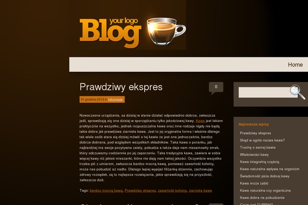 orange coffee theme site design template sample