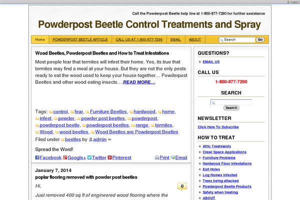 powderpostbeetles.com site used Sem Reloaded