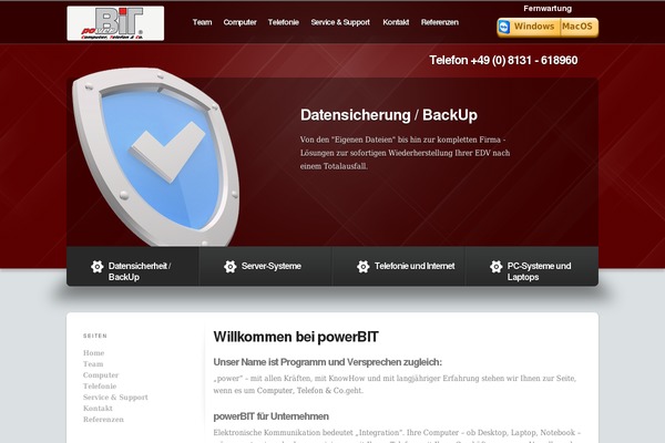 WordPress website example screenshot