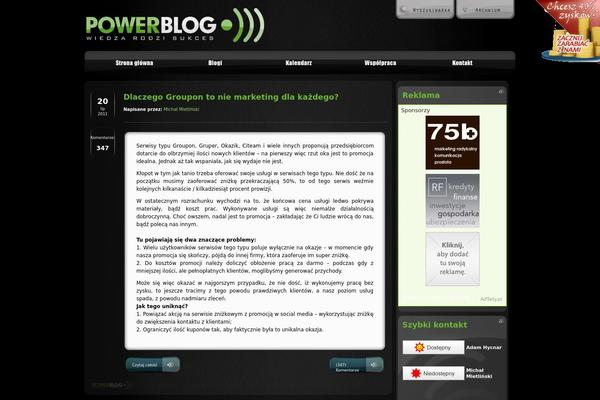 powerblog.pl site used Powerblog