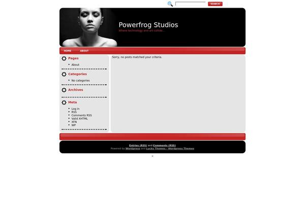 powerfrogstudios.com site used Black-and-red-theme.1.3