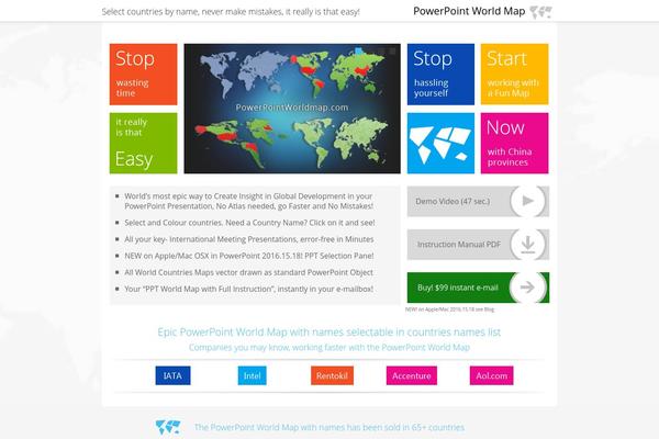 powerpointworldmap.com site used Metrofy
