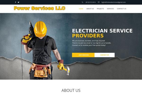 Electrician theme site design template sample