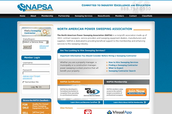 powersweeping.org site used Napsa