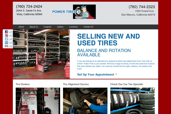 powertires.net site used Frontend