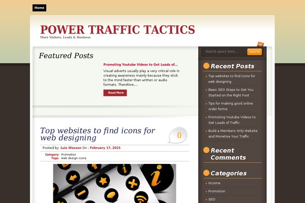 powertraffictactics.com site used Sienna
