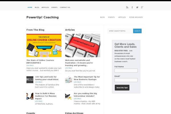 powerupcoaching.com site used Wp-enlightened105