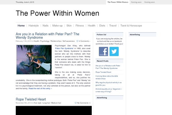 powerwithinwomen.com site used Simple-magazine-3-columns