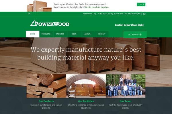 powerwood.com site used Modernize v3.02
