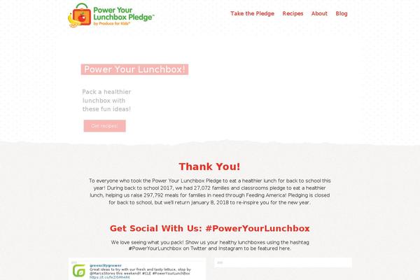 poweryourlunchbox.com site used Healthyfamilyproject