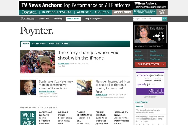 poynter.org site used Elumine