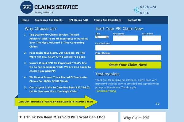 ppiclaimsservice.co.uk site used Ppiclaims