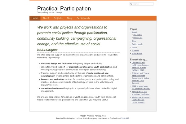 practicalparticipation.co.uk site used Blueprint Theme