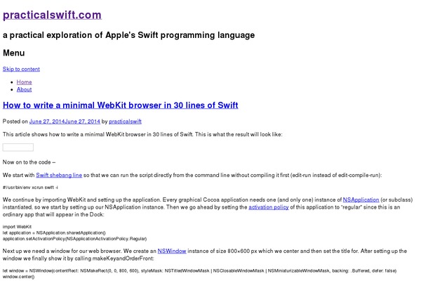 practicalswift.com site used Suraksha-security-guard