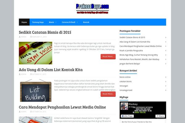 MasterBlog theme site design template sample