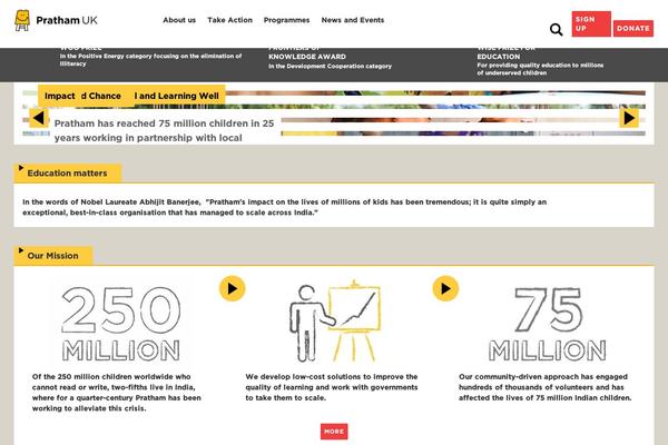 pratham.org.uk site used Prathamusa