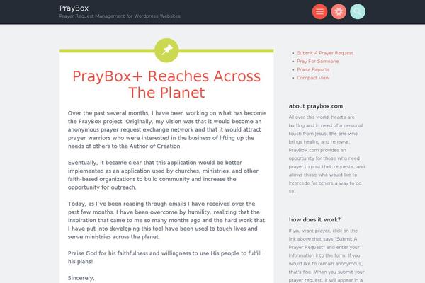 Site using Praybox-plus plugin