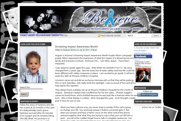 prayforsantana.org site used Believe10_10