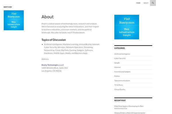 WordPress website example screenshot