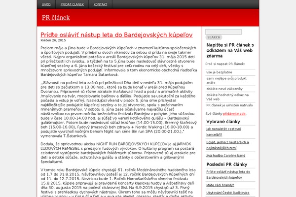 prclanek.cz site used Prclanek