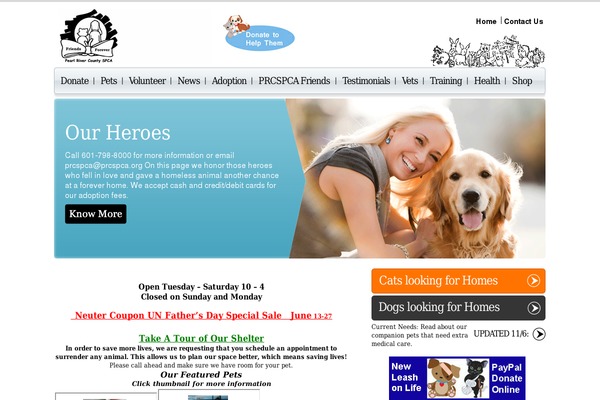 prcspca.org site used Prspca