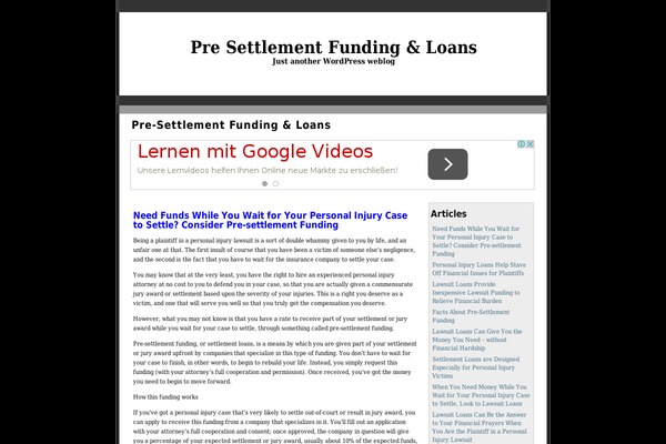 pre-settlement-loans.com site used Ad-flex-niche-0.8.9