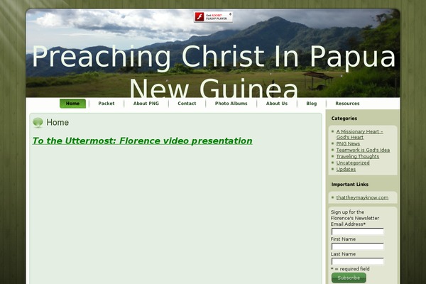 preachingchristinpng.com site used Florenceweb