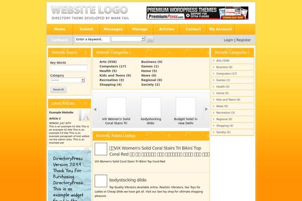 Directorypress theme site design template sample