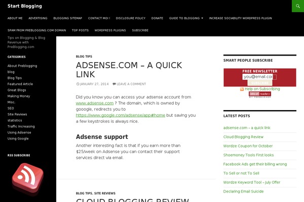 WordPress website example screenshot