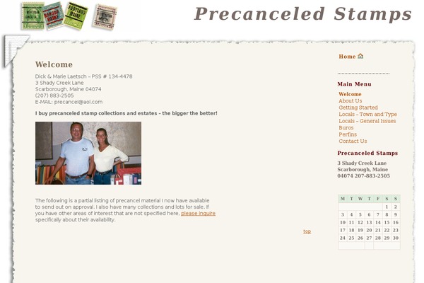 precanceledstamps.com site used Scrapbook