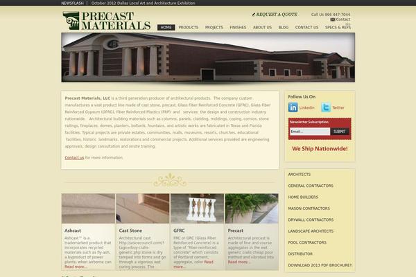 precastmaterials.com site used Precast