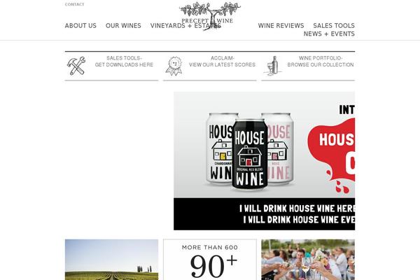 preceptwine.com site used Precept-wines