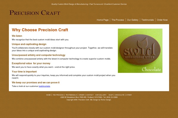 Precision theme site design template sample