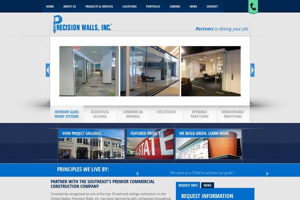 precisionwalls.com site used Theetheme