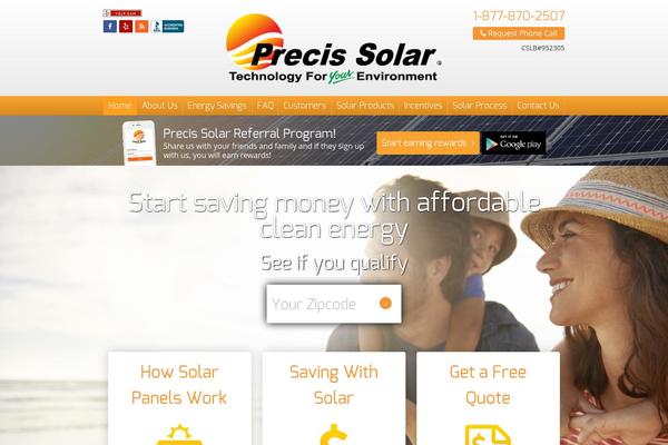 precissolar.com site used Precis