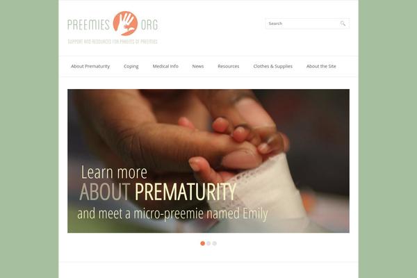 preemies.org site used Theme1850